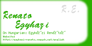 renato egyhazi business card